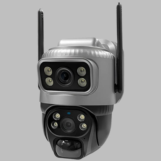 Dual Lens 4G Solar-Powered Security Camera with Human Detection